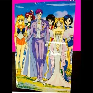 Vintage Sailor Moon Poster 22”x34” Original